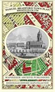 Map Samuel Bradford Town Plan Birmingham 1750 Book
