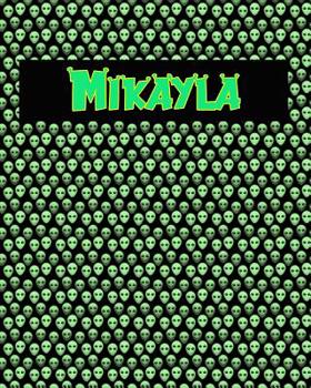 Paperback 120 Page Handwriting Practice Book with Green Alien Cover Mikayla: Primary Grades Handwriting Book