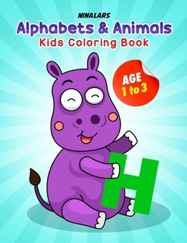 Paperback Alphabets and Animals: Kids Coloring Book