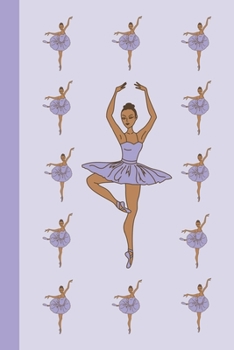 Paperback Sketch Journal: Ballerinas en Pointe (Lilac Purple) 6x9 - Pages are LINED ON THE BOTTOM THIRD with blank space on top Book