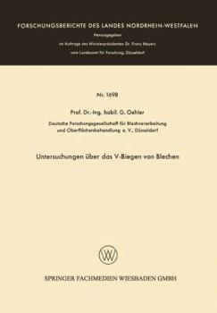 Paperback Untersuchungen Über Das V-Biegen Von Blechen [German] Book