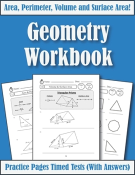 Paperback Area Perimeter And Volume: Geometry Workbook: Practice Pages Of Geometry For Kids & Beginners (With Answers) KS2-KS3 Maths Book