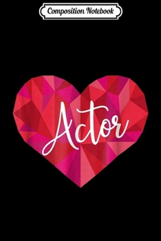 Composition Notebook: Actor Hear Low Poly Geometric Gift Journal/Notebook Blank Lined Ruled 6x9 100 Pages