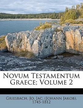 Paperback Novum Testamentum Graece; Volume 2 [Greek] Book