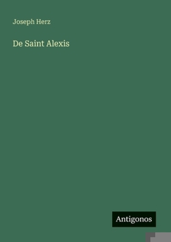 Paperback De Saint Alexis [French] Book
