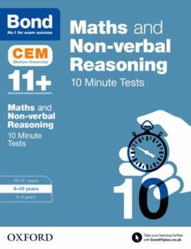 Paperback Bond 11+: Maths & Non-Verbal Reasoning: Cem 10 Minute Tests Book