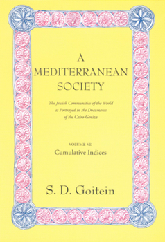 Paperback A Mediterranean Society, Volume VI: The Jewish Communities of the Arab World as Portrayed in the Documents of the Cairo Geniza, Cumulative Indices Vol Book