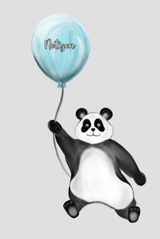 Notizen: Panda - Bär - Luftballon pastell - lustig - Notizbuch - gepunktete Seiten (German Edition)