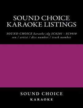 Paperback SOUND CHOICE karaoke listings Book