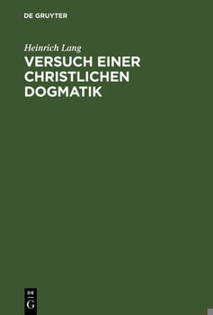 Hardcover Versuch einer christlichen Dogmatik [German] Book