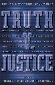 Paperback Truth V. Justice: The Morality of Truth Commissions Book