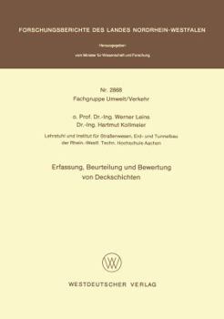 Paperback Erfassung, Beurteilung Und Bewertung Von Deckschichten [German] Book