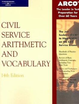 Paperback Civil Service Arithmetic & Vocab, 14 E Book