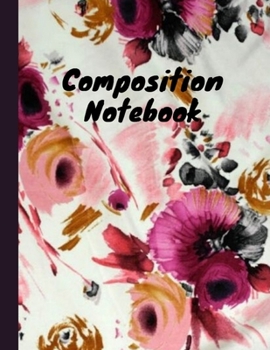 Composition Notebook: Floral Ruled College For Taking Notes | Pink & Purple Watercolor Flowers Journal