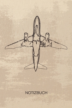 NOTIZBUCH A5 Dotted: Retro Liebhaber Notizheft GEPUNKTET 120 Seiten - Flieger Notizblock Flugzeug Skizzenbuch - Vintage Geschenk f�r Retro Liebhaber Vintage Liebhaber 90er Kind