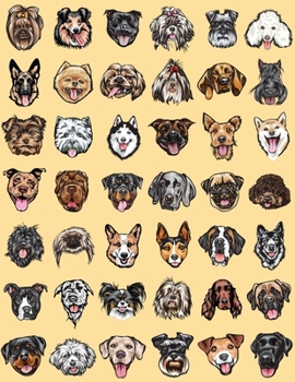 DOGS | COMPOSITION NOTEBOOK: Cute Dogs Of Different Breeds School Composition Notebook For Dog Lovers - College Ruled Notebook - Top Dog Breeds - 8.5 ... Black Lab Pitbull Rottweiler Akita Corgi