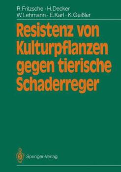 Paperback Resistenz Von Kulturpflanzen Gegen Tierische Schaderreger [German] Book