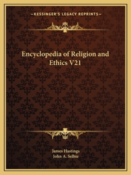 Paperback Encyclopedia of Religion and Ethics V21 Book