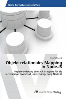 Paperback Objekt-relationales Mapping in Node.JS [German] Book