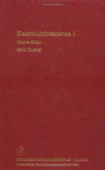Hardcover Electroluminescence II, Volume 65 (Semiconductors & Semimetals) Book