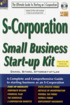 Paperback S-Corporation: Small Business Start-Up Kit Book