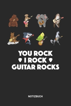 Notizbuch: A5 Notizheft mit punktierten Linien f�r Gitarre Freunde. Ideales Wilde Tiere Band Journal oder Notizbuch. Perfektes Tagebuch oder Taschenbuch als Geschenk f�r alle Gitarristen und Gitarrens