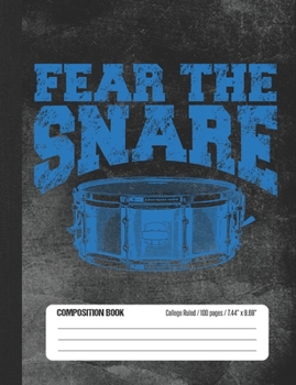 Paperback Fear The Snare Composition Book College Ruled: Student Notebook Book