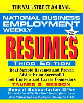 Paperback National Business Employment Weekly Guide to Resumes Book