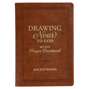 Leather Bound Devotional Drawing Near to God Brown Faux Leather Book