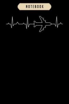 Notebook: Airplane pilot aviation heartbeat flying gift  Notebook|6x9(100 pages)Blank Lined Paperback Journal For Student, kids, women, girls, boys, men, birthday gifts|Pilot gifts notebook