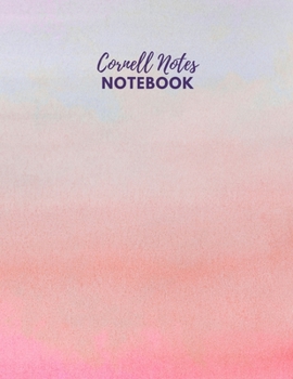 Paperback Cornell Notes Notebook: Watercolor Cornell Notebook - Note Taking System and Method - College Ruled Notetaking Journal for Middle School, High Book