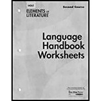 Paperback Elements of Literature: Language Handbook Worksheets Grade 8 Second Course Book