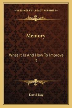 Paperback Memory: What It Is And How To Improve It Book