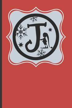 J: 120 Lined Pages - 6 x 9 (Diary, Notebook, Composition Book, Writing Pad) Monogram Letter J, Initial Journal, Christmas Memoirs Notebook, Softcover Notes Journal, Lined Pages, Plaid Red Design, Rein