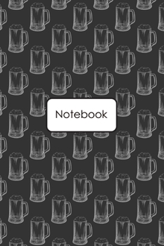 Notebook : Beer Glass Pattern Blank Lined Journal to Write in for Notes, Diary, to Do Lists, Notepad - Beer Lovers and Beer Drinker Gifts for Friend Men and Women