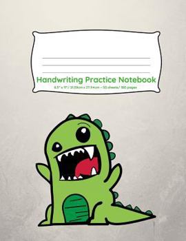 Paperback Handwriting Practice Notebook: Cute green monster design 100 pages of handwriting practice for back to school Book