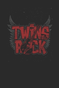 Paperback Twins Rock: Twins Notebook, Graph Paper (6" x 9" - 120 pages) Family Themed Notebook for Daily Journal, Diary, and Gift Book