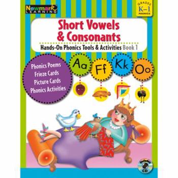 Paperback Hands-On Phonics Book 1: Short Vowels and Consonants Grades K-1 [With CDROM] Book
