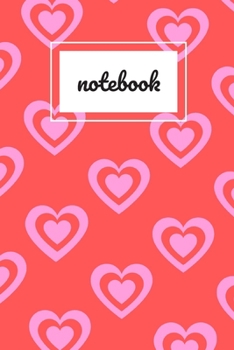 Paperback Red & pink heart notebook: novelty notebook 6"x9" Book