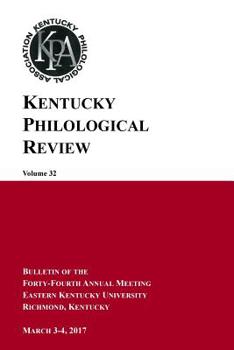 Paperback Kentucky Philological Review, vol. 32 Book