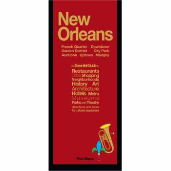 Red Map New Orleans City Travel Map