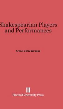 Hardcover Shakespearian Players and Performances Book