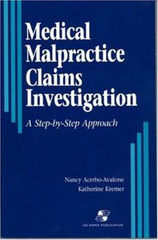Hardcover Medical Malpractice Claims Investigation Book