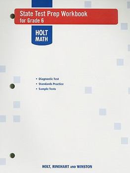 Paperback Holt Mathematics Course 1: State Test Prep Workbook Book