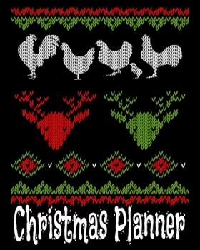 Paperback Christmas Planner: Ugly Chickens Christmas Sweater Shopping Notebook - Holiday Planner and Organizer For December Shopping List And Budge Book