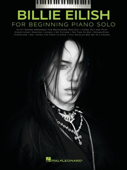 Paperback Billie Eilish - Beginning Piano Solo Songbook with Lyrics Book