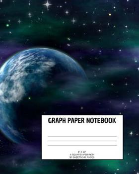 Paperback Graph Paper Notebook: Galaxy; 4 squares per inch; 50 sheets/100 pages; 8 x 10 Book