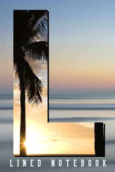 Monogram Letter L Lined Notebook with Sunset Beach Cover: for notes and reminders