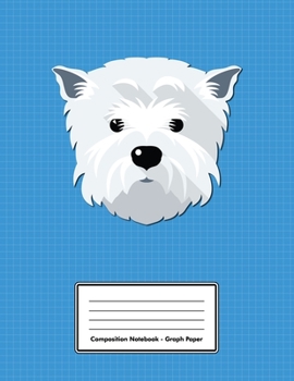 Paperback Composition Notebook - Graph Paper: Blue West Highland White Terrier - 109 pages 8.5"x11" - White Blank 5x5 Exercise Book - School Subject - Gift For Book