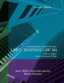 Paperback Custom Law I - Business Law 201 Book